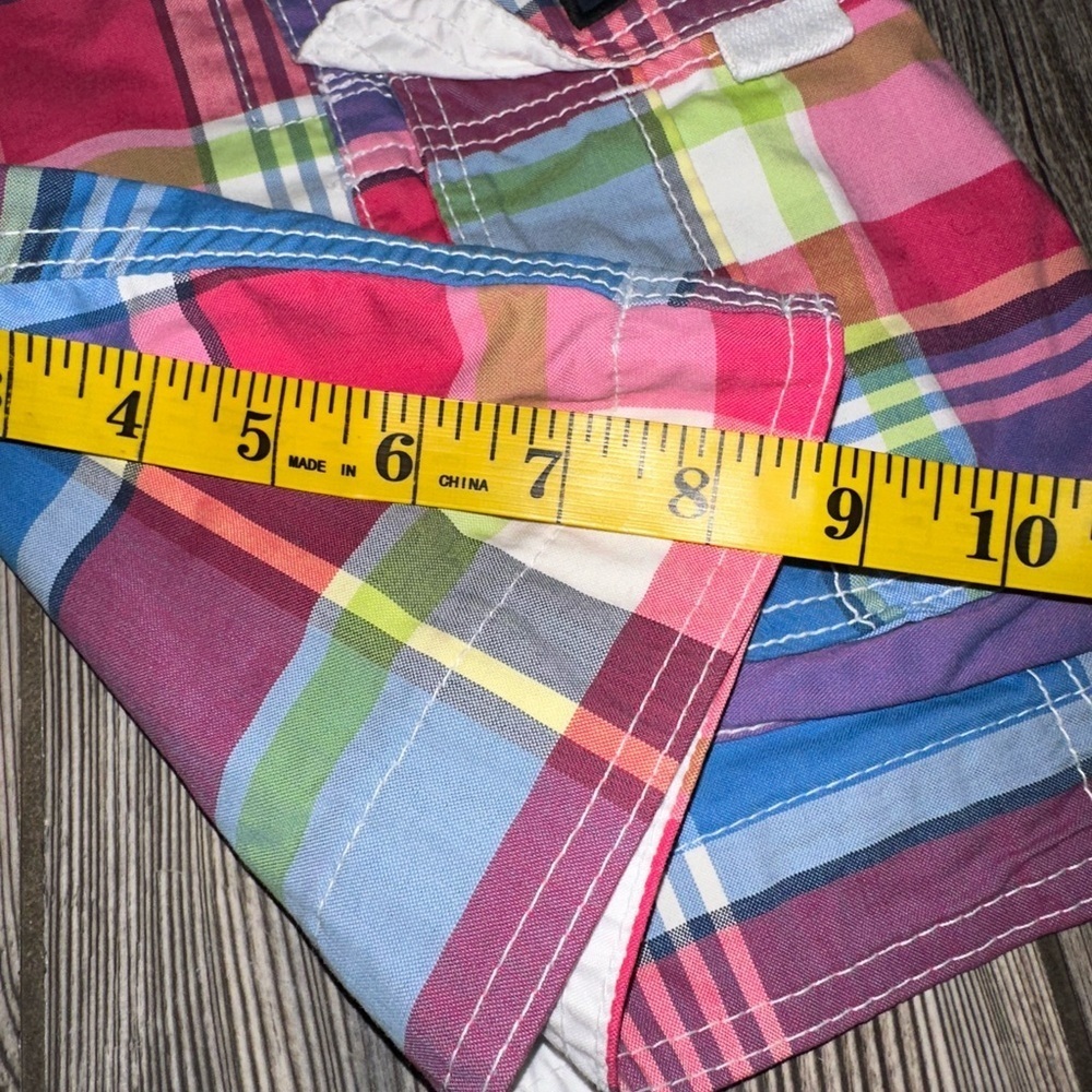Abercrombie & Fitch Swim Colorful Plaid Board Shorts Fully Lined Pockets Medium - Picture 7 of 8